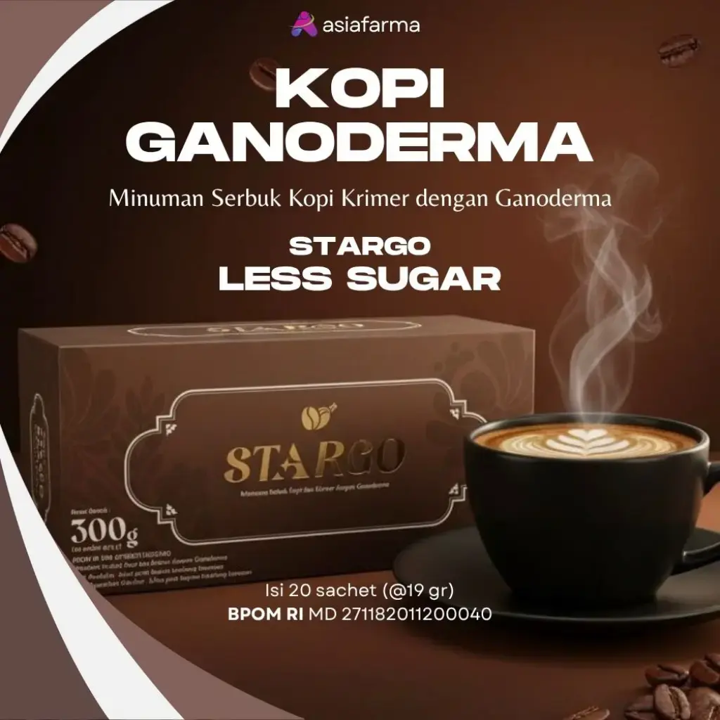 Kopi Ganoderma Stargo Less Sugar 1box isi 20pcs  