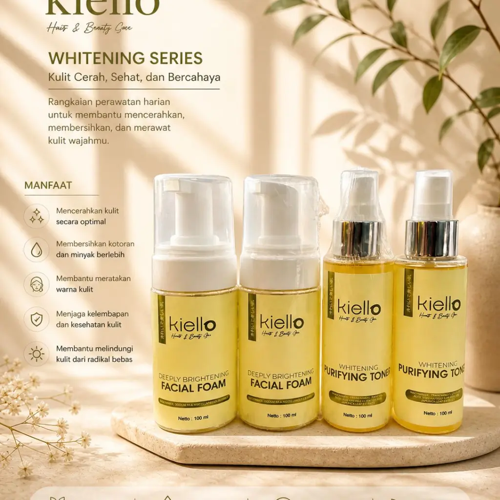 SKINCARE KIELLO FACIAL FOAM DAN TONER