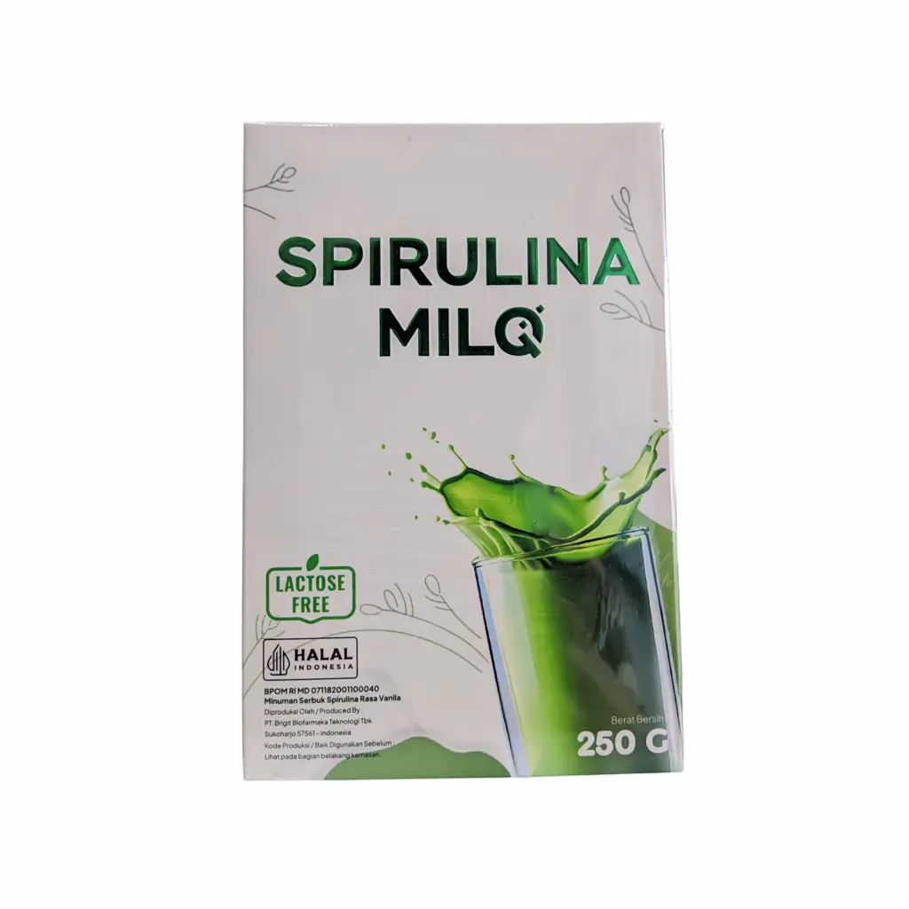 SPIRULINA MILQ Minuman Serbuk Spirulina Rasa Vanila 250gr