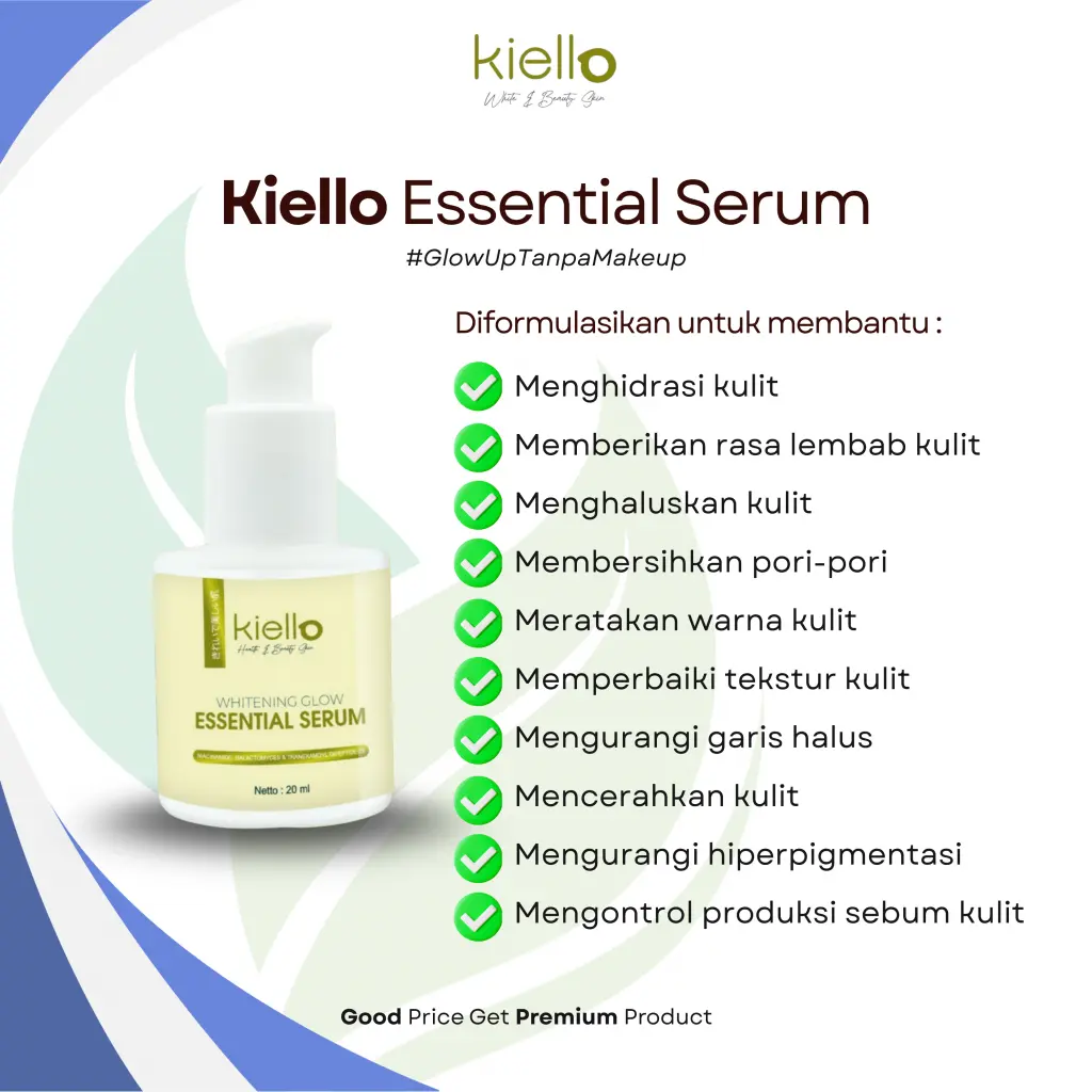PAKET PREMIUM KIELLO WHITENING GLOW Free Parfum