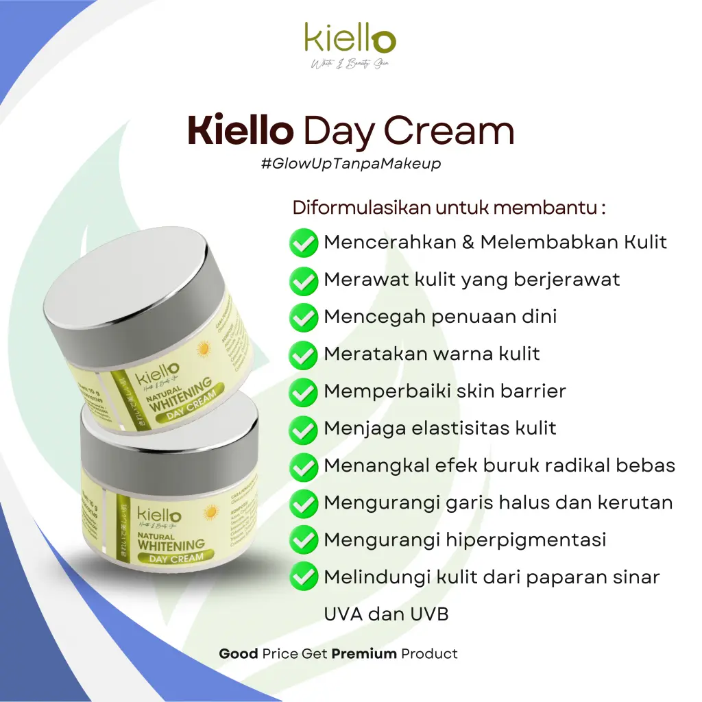 PAKET PREMIUM KIELLO WHITENING GLOW Free Parfum
