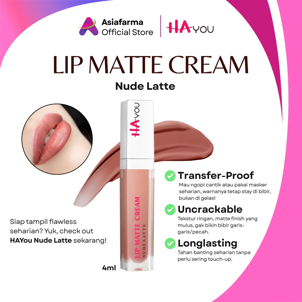 HAyou - LIPCREAM Matte Nude Latte 4ml