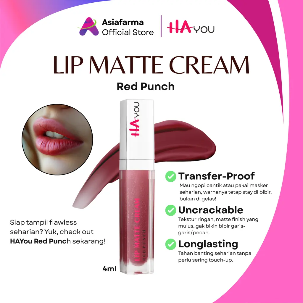 HAyou - LIPCREAM Matte Red Punch 4ml